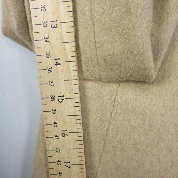 Talbots Pure Camel Hair Nehru Band Collar Blazer Women 12 Beige Button Vtg 520 - Picture 8 of 10